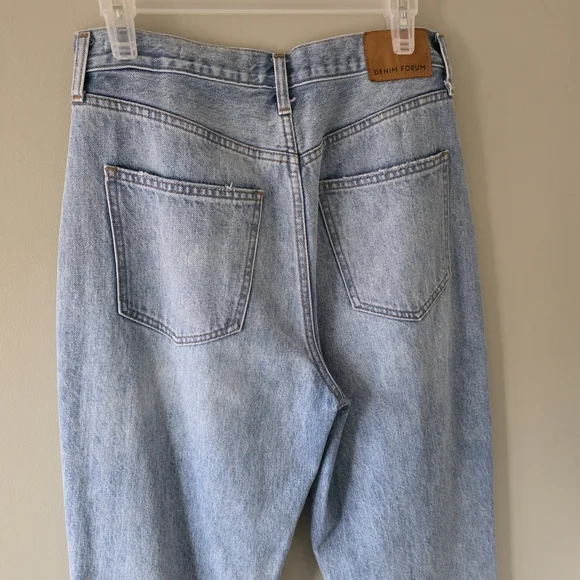 Denim Forum 28 Indie Sleeze Slouchy 90s Organic Button Fly BF High Rise Jeans - Picture 10 of 16